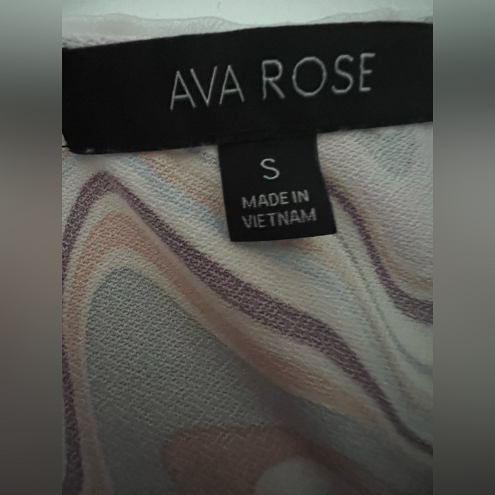 AVA ROSE BLOUSE | MARBLE SWIRL | SIZE S - Picture 6 of 6